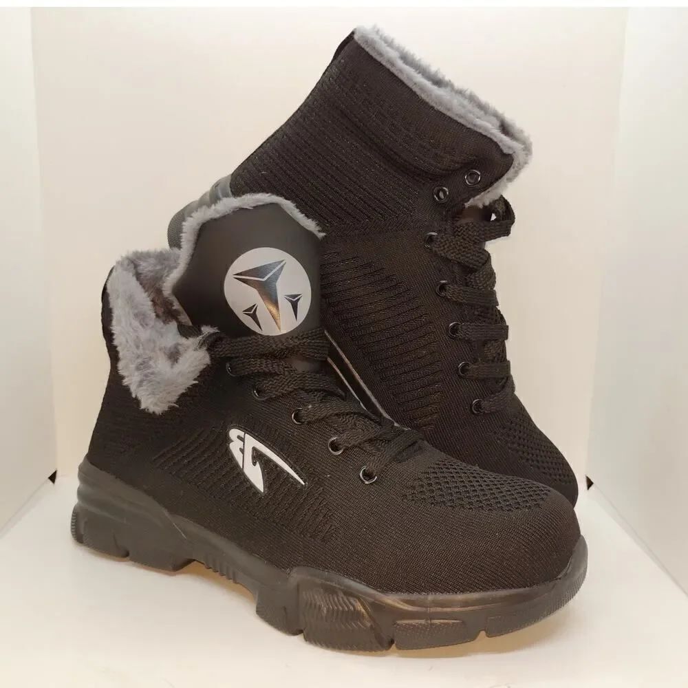 Safety Work Boots Mens NEW w/Tags & Box Black Steel Toe Black Work Boots- sz. 12